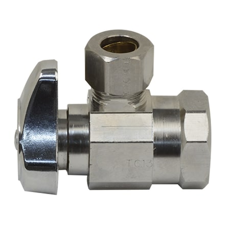 Brasscraft BrassCraft 1/2 in. Compression outlets X 3/8 in. Chrome Plated Stop Valve G2R17X CD